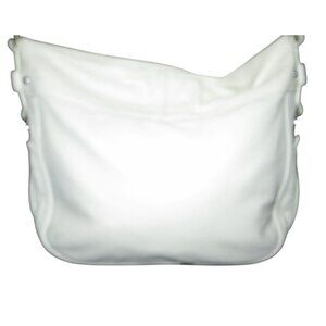 Coach 2010 Zoe Leather Hobo Handbag in Cream White